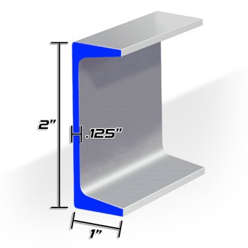 2" X 1" X 1/8" CHANNEL - 20ft