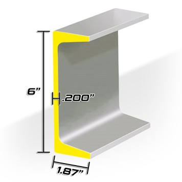 6" X 8.2# CHANNEL - 20ft