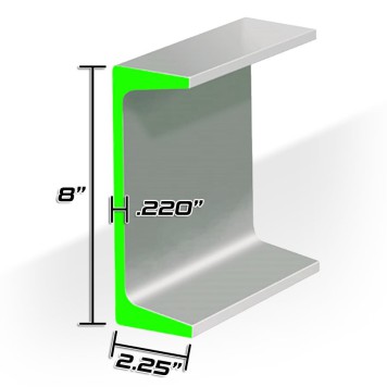 8" X 11.5# CHANNEL - 20ft