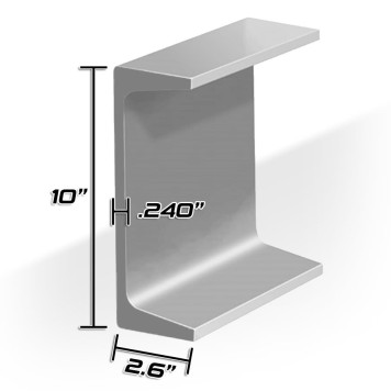 10" X 15.3# CHANNEL - 20ft