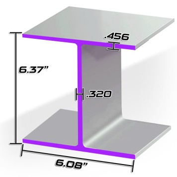 6 X 25# WF BEAM