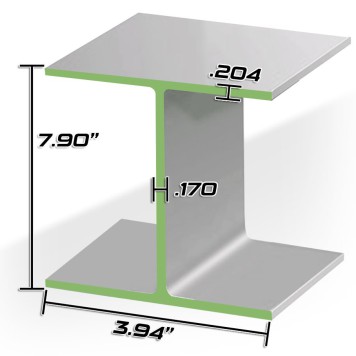 8 X 10# WF BEAM