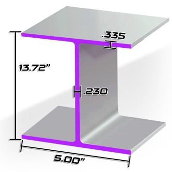 14 X 22# WF BEAM