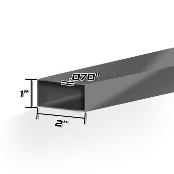 1 X 2 X 14GA REC TUBE