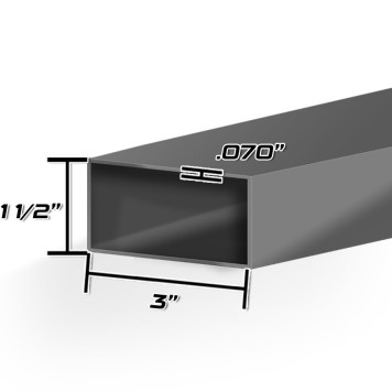 1 1/2 X 3 X 14GA REC TUBE 