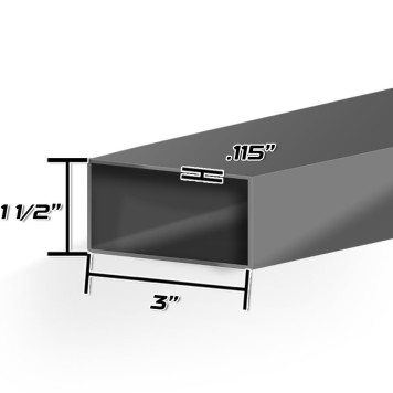 1 1/2 X 3 X 11GA REC TUBE