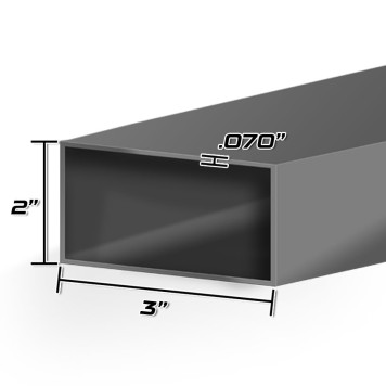 2 X 3 X 14GA REC TUBE