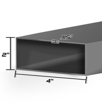 2 X 4 X 11GA REC TUBE