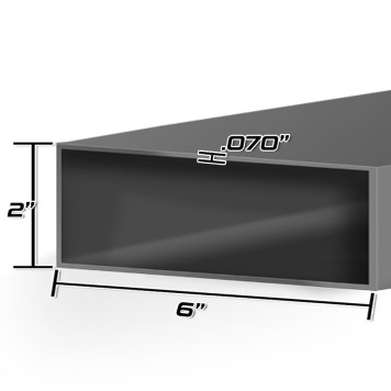 2 X 6 X 14GA REC TUBE