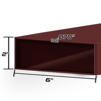 2 X 6 X 14GA PNT REC TUBE