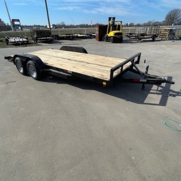 18' CAR HAULER TRAILER - NEW TIRES - BRAKE AXLE - RAMPS