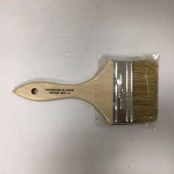 4" Chip Brush Wood Handle