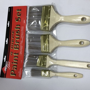 4pc Wood Paint Brush Set