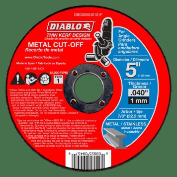 DIABLO 5" X 0.040" Metal Cut Off Disc - Thin Kerf