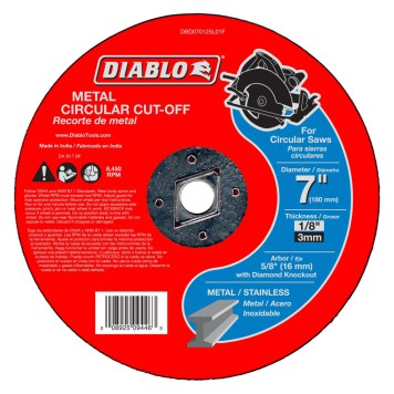 DIABLO 7" X 1/8" Metal Circular Cut-Off Disc