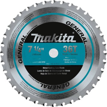 MAKITA 7 1/4" 36T CERMET Tipped Saw Blade, Ferrous Metal