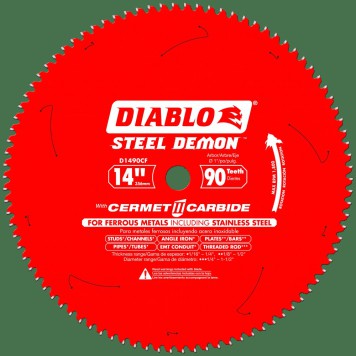 DIABLO 14 in. x 90 Tooth Cermet Metal and Stainless Steel Cutting Saw Blade