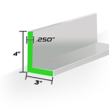 4" X 3" X 1/4" Angle - 20ft