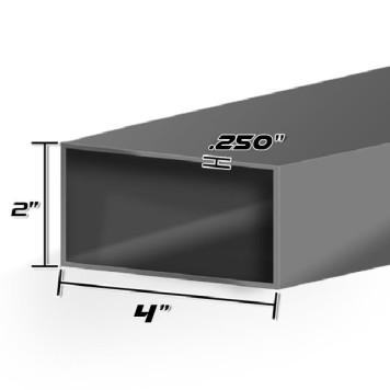 2 X 4 X 1/4 Rectangle Tube