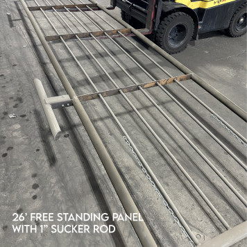 26' Free Standing Panel w/ Sucker Rod