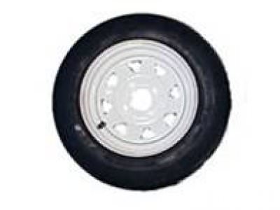 Tire W/ Wheel - 12" TIRE W/ WHITE SPOKE WHEEL 5 ON 4.5