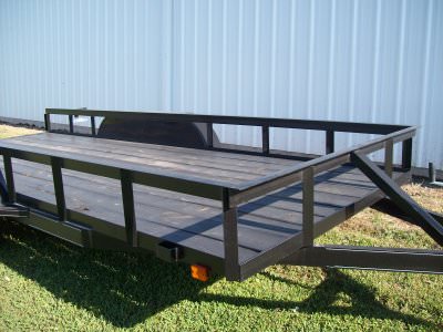 Trailers & Accessories - 16' UTILITY TRAILER - ANGLE RAIL - NEW TIRES