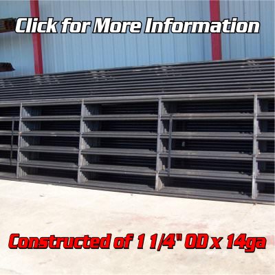 Continuous Fence  - 6 BAR CONTINUOUS FENCE PANEL - 4' X 20'