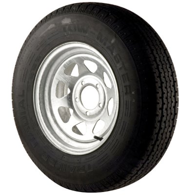 Tires & Wheels - 13" TIRE W/ WHITE SPOKE WHEEL 5 ON 4.5