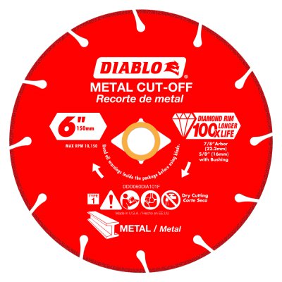 DIABLO 6" Diamond Metal Cut-Off Blade