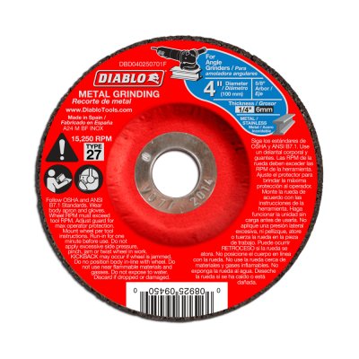 DIABLO 4" X 1/4" Metal Grinding Disc - Type 27