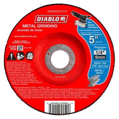 DIABLO 5" X 1/4" Metal Grinding Disc - Type 27