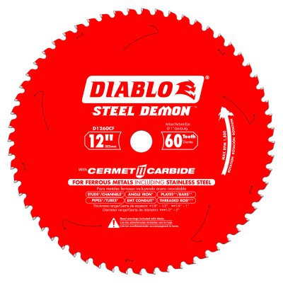 DIABLO 12 in. x 60 Tooth Cermet Metal and Stainless Steel Cutting Saw Blade