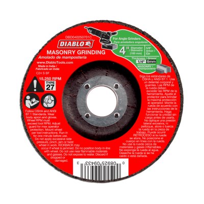 DIABLO 4" X 1/4" Masonry Grinding Disc - Type 27
