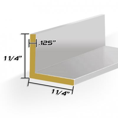 Pre-Cut 10' Material - 1 1/4" X 1 1/4" X 1/8" ANGLE - 10FT