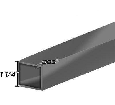 Pre-Cut 4' Material - 1 1/4 X 14GA SQ TUBE - 4FT