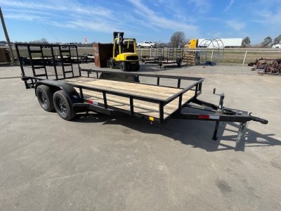 Trailers & Accessories - 16' Utility Trailer - Angle Rail with Gate - New Tires